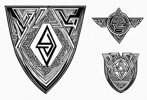 Valhalla shield 
valknut tattoo idea
