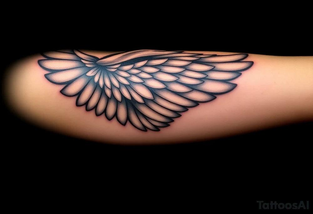 Mended Wing (kintsugi)
A feathered wing with fine hairline “cracks” that are filled (not shattered) in a gold-effect line. Reads: healed + stronger.
Tiny text option along the radius: “grace made strong” (2 Cor 12:9) or simply “still rising.” tattoo idea