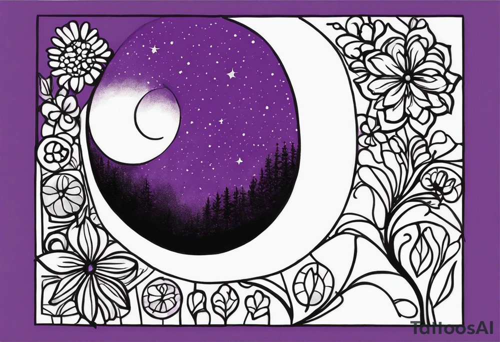 I'm looking for a tattoo design that beautifully reflects the essence of both my grandma . My grandma, a vibrant soul, adores the color purple walks to church every morning if she can't walk she finds ways to get there! Right after she goes to the market tattoo idea