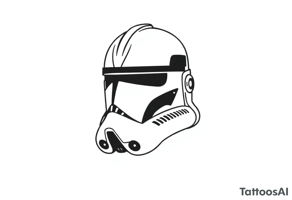 Star Wars clone trooper just a helmet with markings tattoo idea