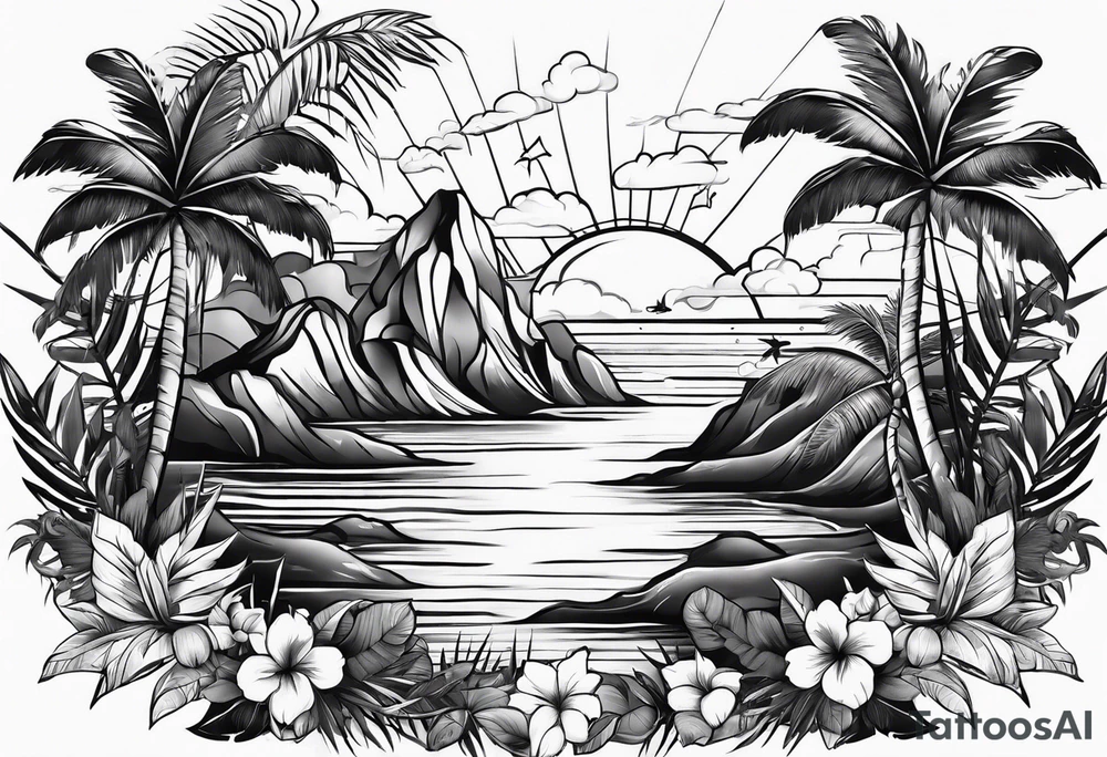 island vibes tattoo idea