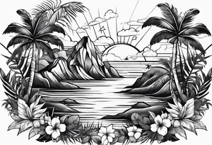 island vibes tattoo idea