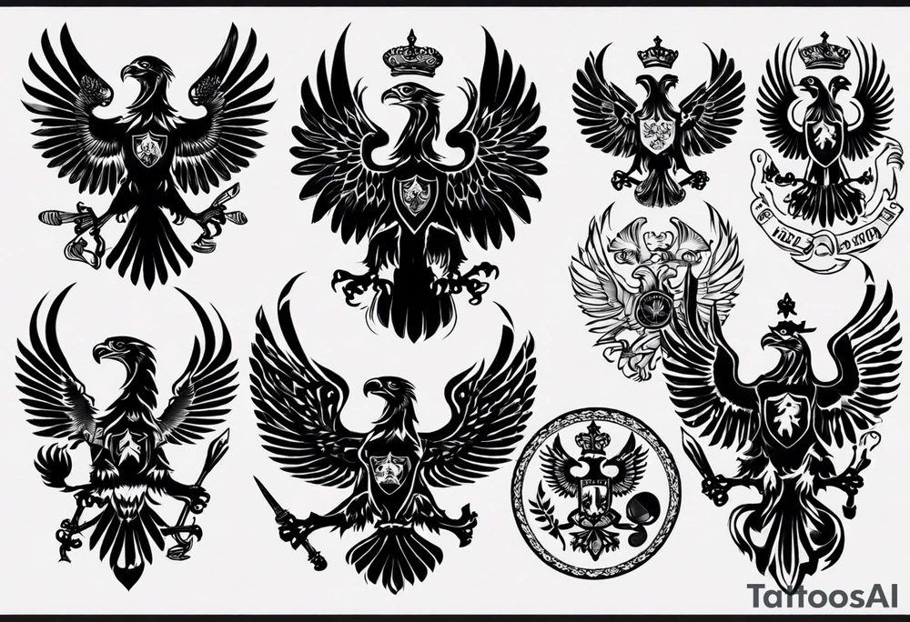 russian eagle tattoo idea