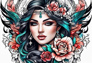 strength and beauty tattoo idea