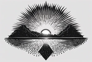 sun rays tattoo idea