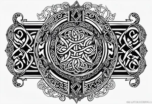 Celtic bands and a black power fist tattoo idea