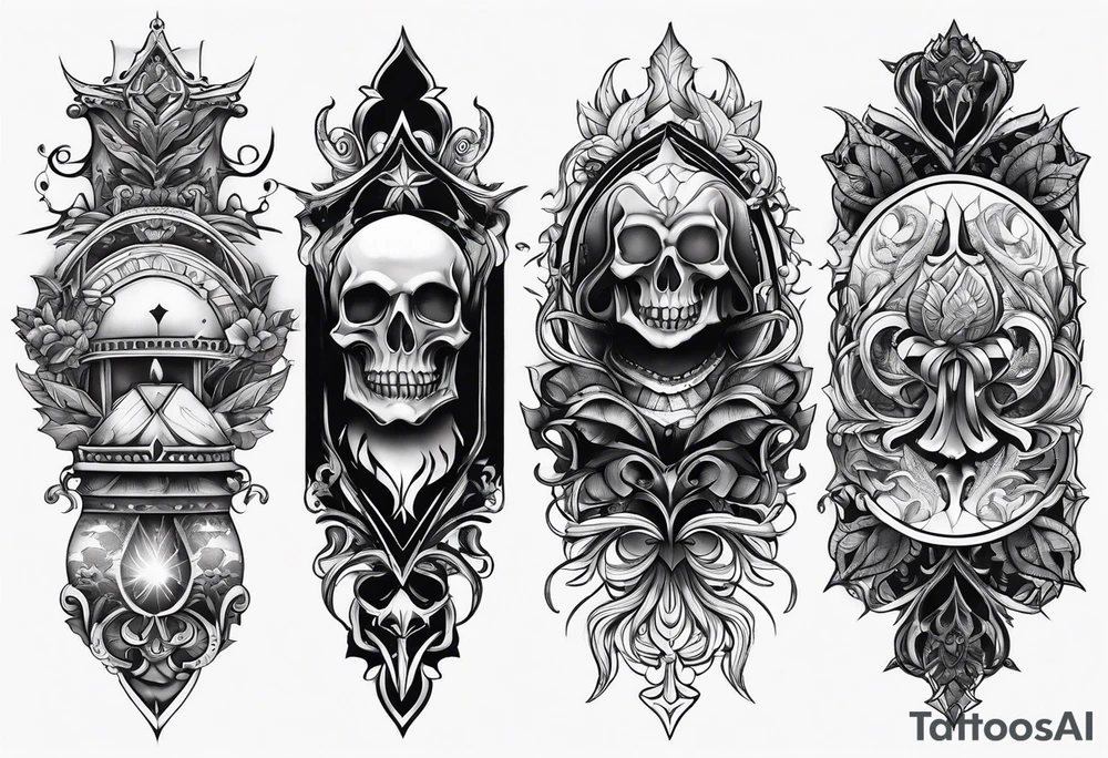 Gothic style forearm tattoo idea