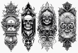 Gothic style forearm tattoo idea