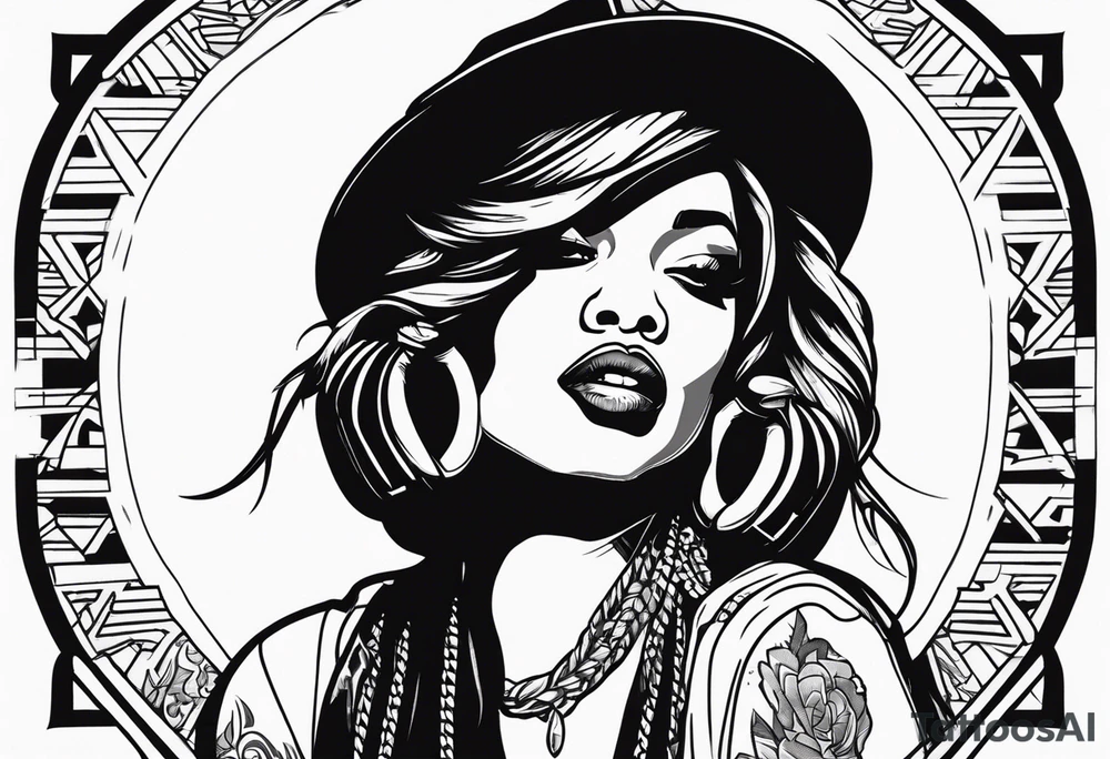 female EMCEE RAPPER tattoo idea