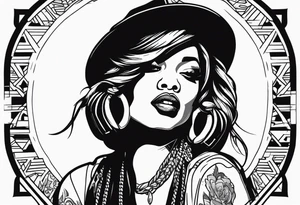 female EMCEE RAPPER tattoo idea