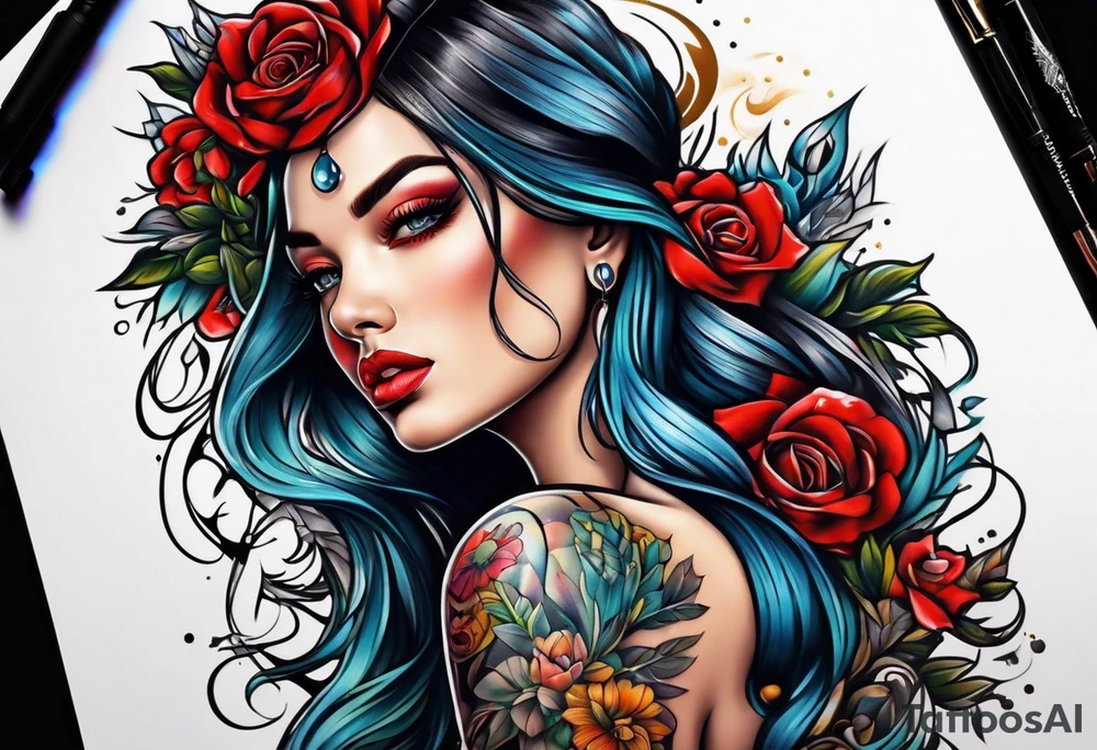 girl tattoo idea