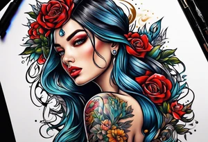 girl tattoo idea
