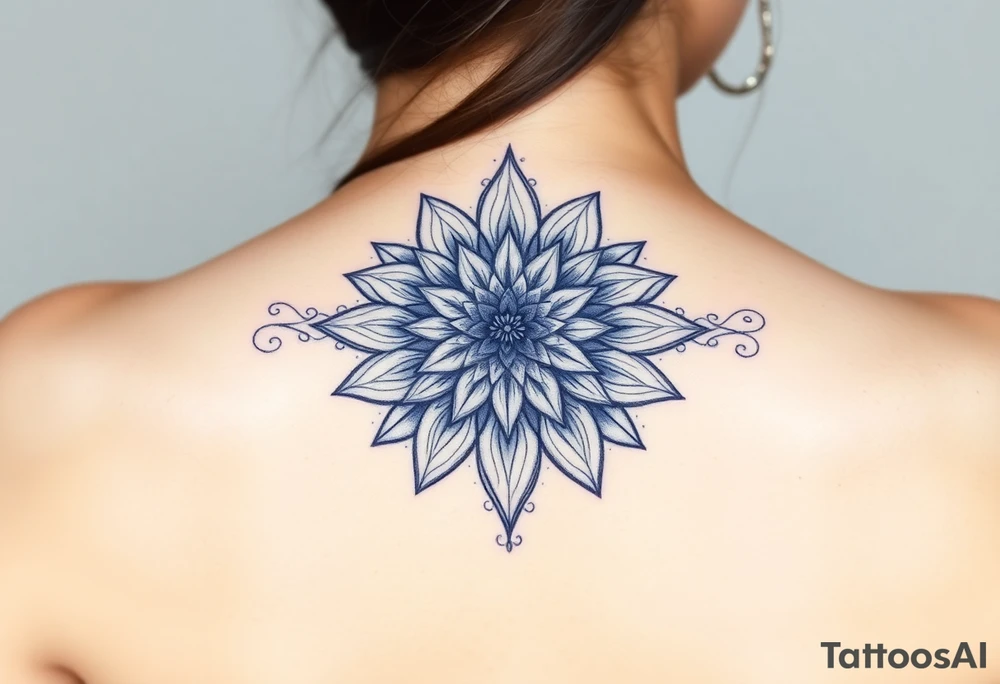 Dahlia mandala tattoo idea