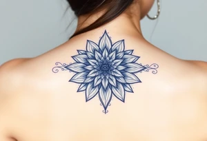 Dahlia mandala tattoo idea