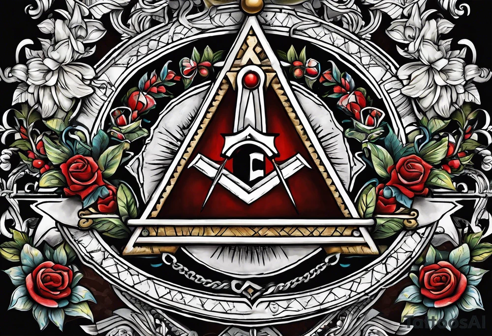 compliance-oriented tattoo calling to action to be part of integrity using compliance and freemasonry symbols tattoo idea