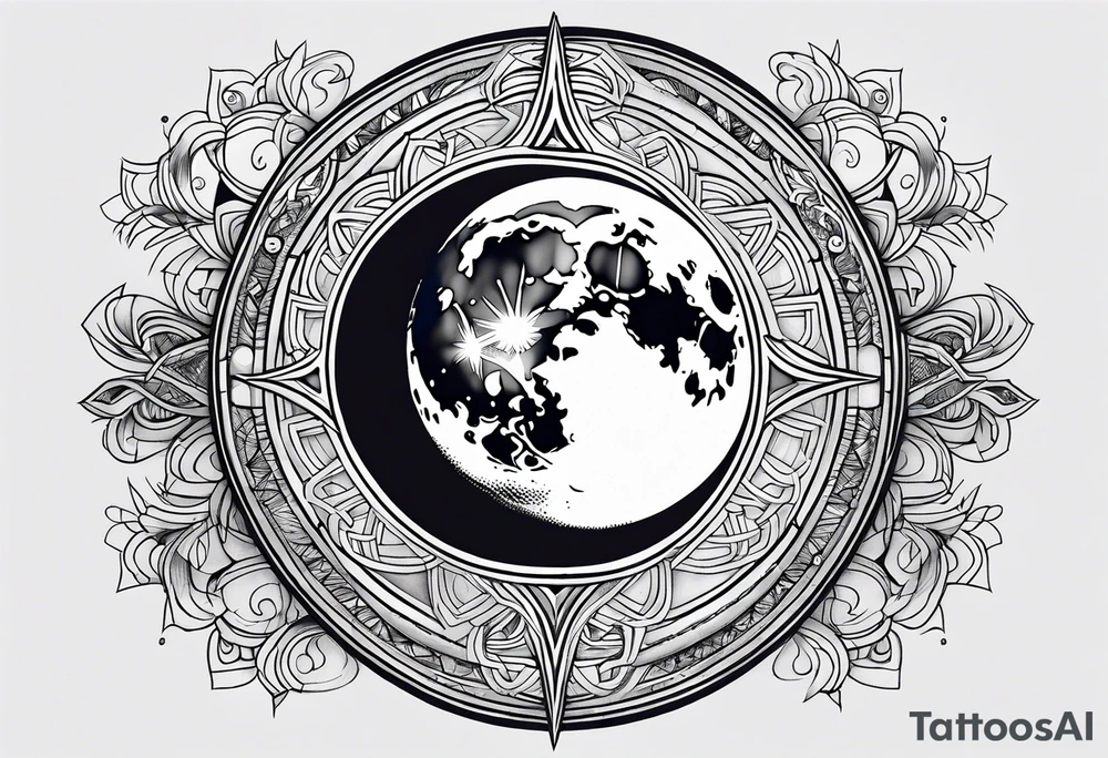 sacred moon tattoo idea