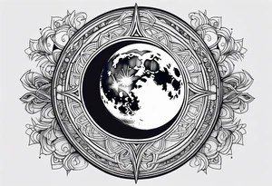 sacred moon tattoo idea