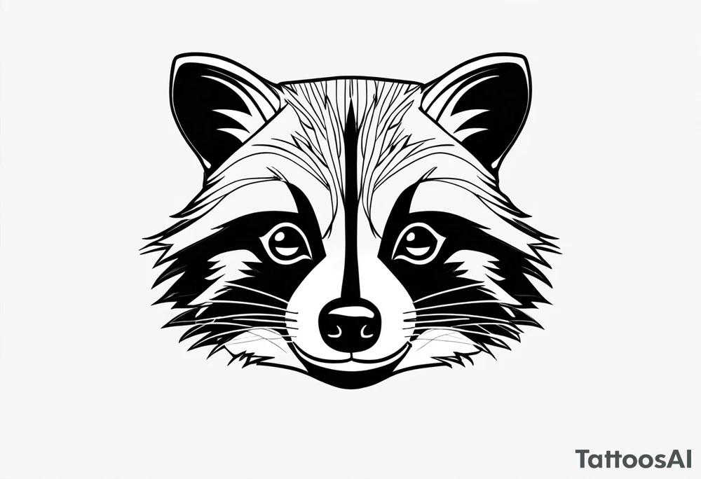 Cute raccoon tattoo idea