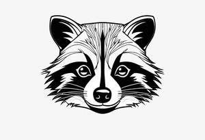 Cute raccoon tattoo idea