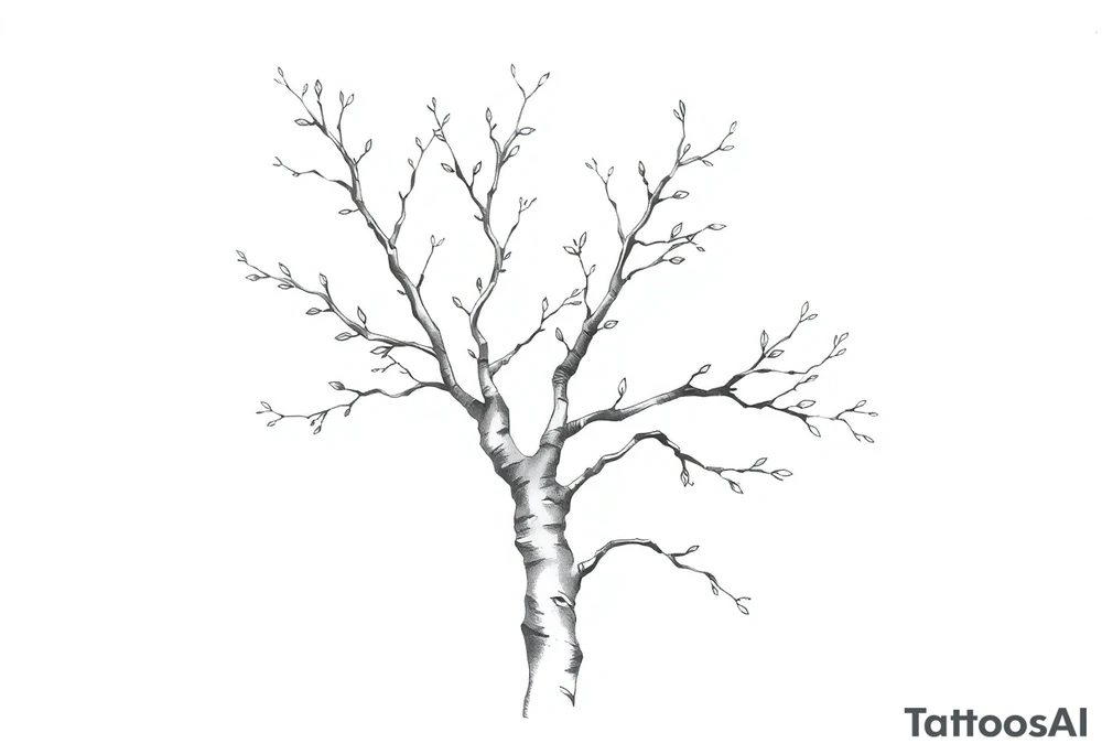 birch tree tattoo idea