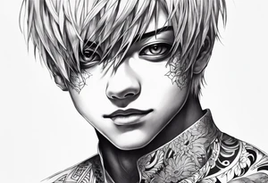 kaneki, tokyo ghoul, sleeve tattoo idea tattoo idea