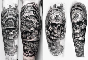 Brutal sleeve tattoo adeptus mechanicus tattoo idea