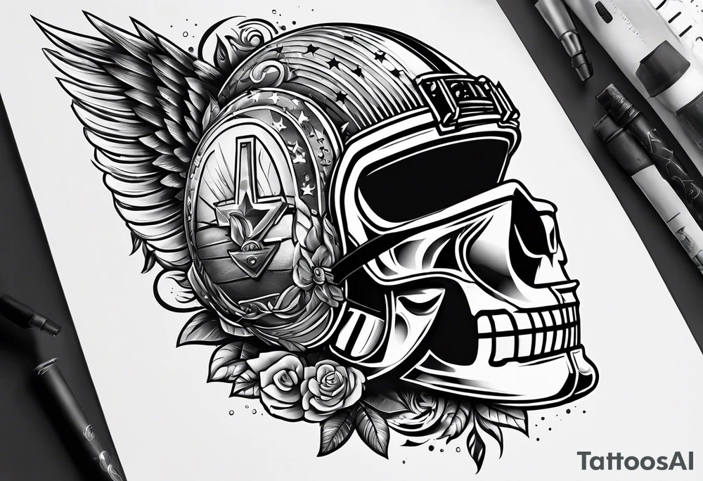 Music, god, art, family, American football tattoo idea