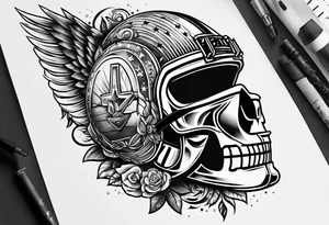 Music, god, art, family, American football tattoo idea