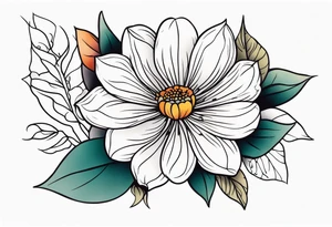 Traditional flower tattoo idea