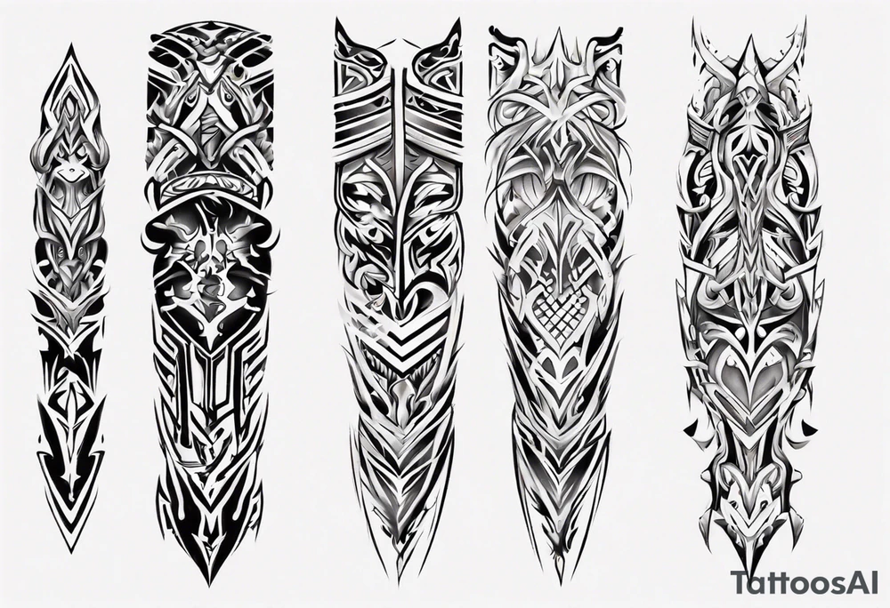 Arm sleeve armor tattoo idea