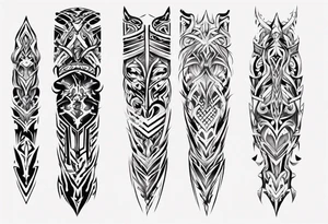 Arm sleeve armor tattoo idea
