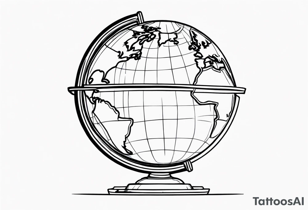 Vintage Globe tattoo idea