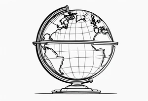 Vintage Globe tattoo idea