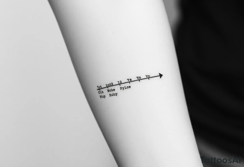 coloque os seguintes textos em forma the timeline, um texto apos o outro, coloque icones sempre que possivel: NodeJS, Python, Ruby, Go, C, C++, Java, C#, PHP, Bash, Lua, R, D, Perl, Clojure e Assembly tattoo idea coloque os seguintes textos em forma the timeline, um texto apos o outro, coloque icones sempre que possivel: NodeJS, Python, Ruby, Go, C, C++, Java, C#, PHP, Bash, Lua, R, D, Perl, Clojure e Assembly tattoo idea