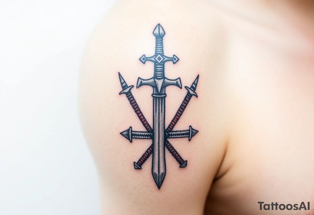 Viking weapons tattoo idea