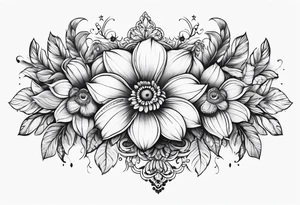 Flower lace sternum tattoo tattoo idea