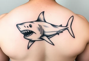 powerful strong small shark moving forward tattoo tattoo idea
