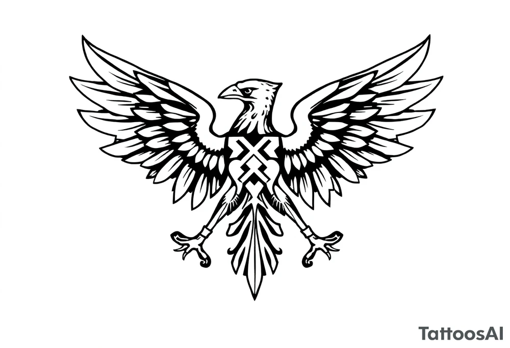 Poland symbol and poker cards The wings of the eagle in the Polish symbol are in the form of poker cards. Add casino money to it. tattoo idea