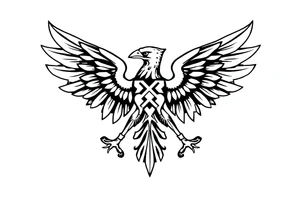 Poland symbol and poker cards The wings of the eagle in the Polish symbol are in the form of poker cards. Add casino money to it. tattoo idea