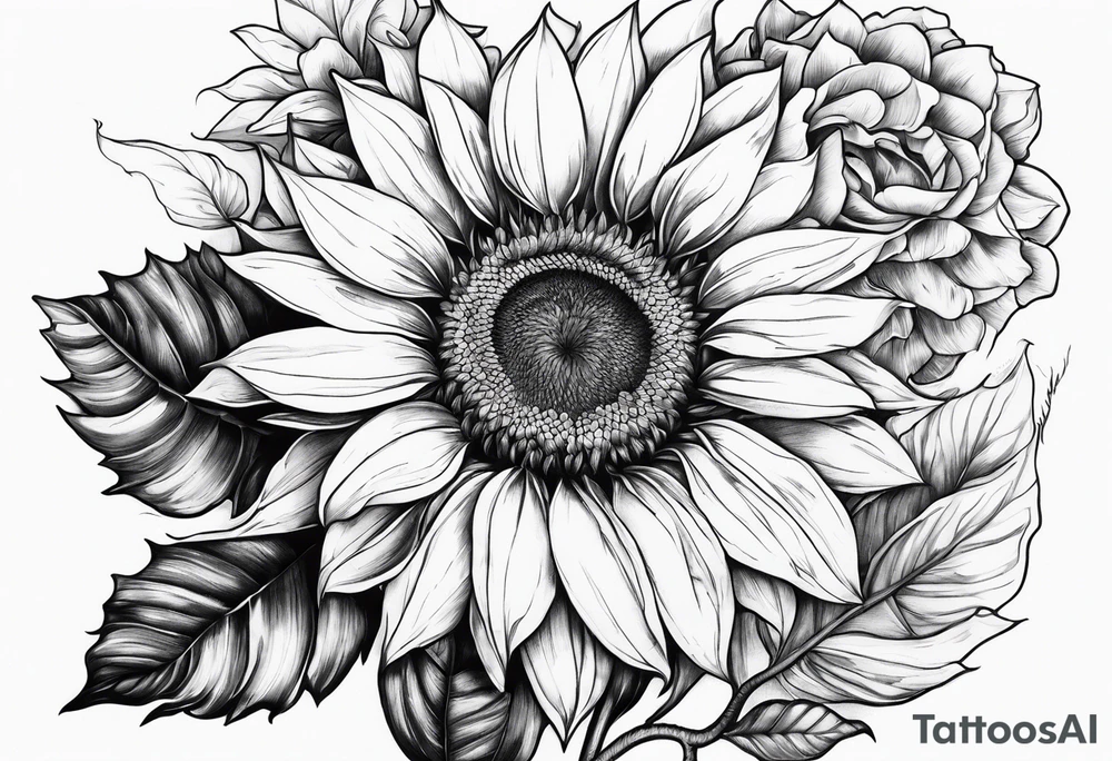 Tournesol,  Fleur roses , Caméra, wave, palmier tattoo idea