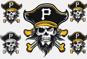 A Pittsburgh Pirates P logo that looks like a branded shape on an arm tattoo idea
