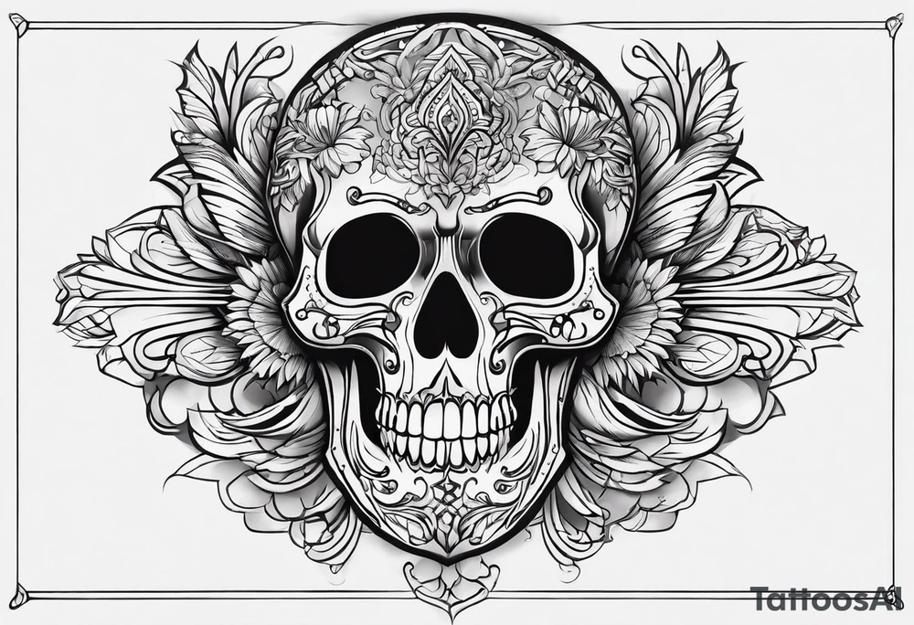 simple skeleton tattoo idea