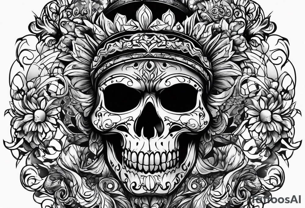 Spooky,, ghost face tattoo idea