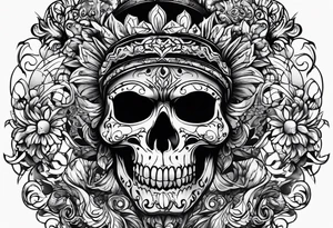 Spooky,, ghost face tattoo idea