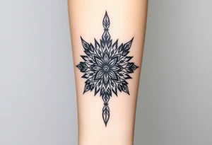 spiritual feather indian mandala shaman tattoo idea