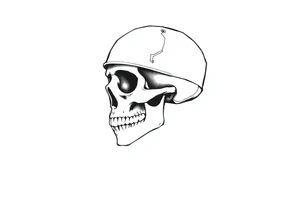 soldier skull tattoo idea