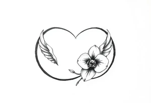 infinity loop with wings inside and an orchid tattoo idea