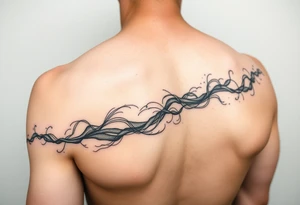 timeline that is thin and wraps around arm from wrist all the way to the top of the shoulder tattoo idea