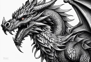 dragon winged tattoo idea