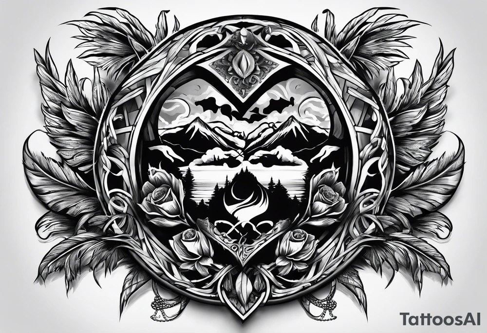 Rucking, brotherhood, shadows, fitness tattoo idea